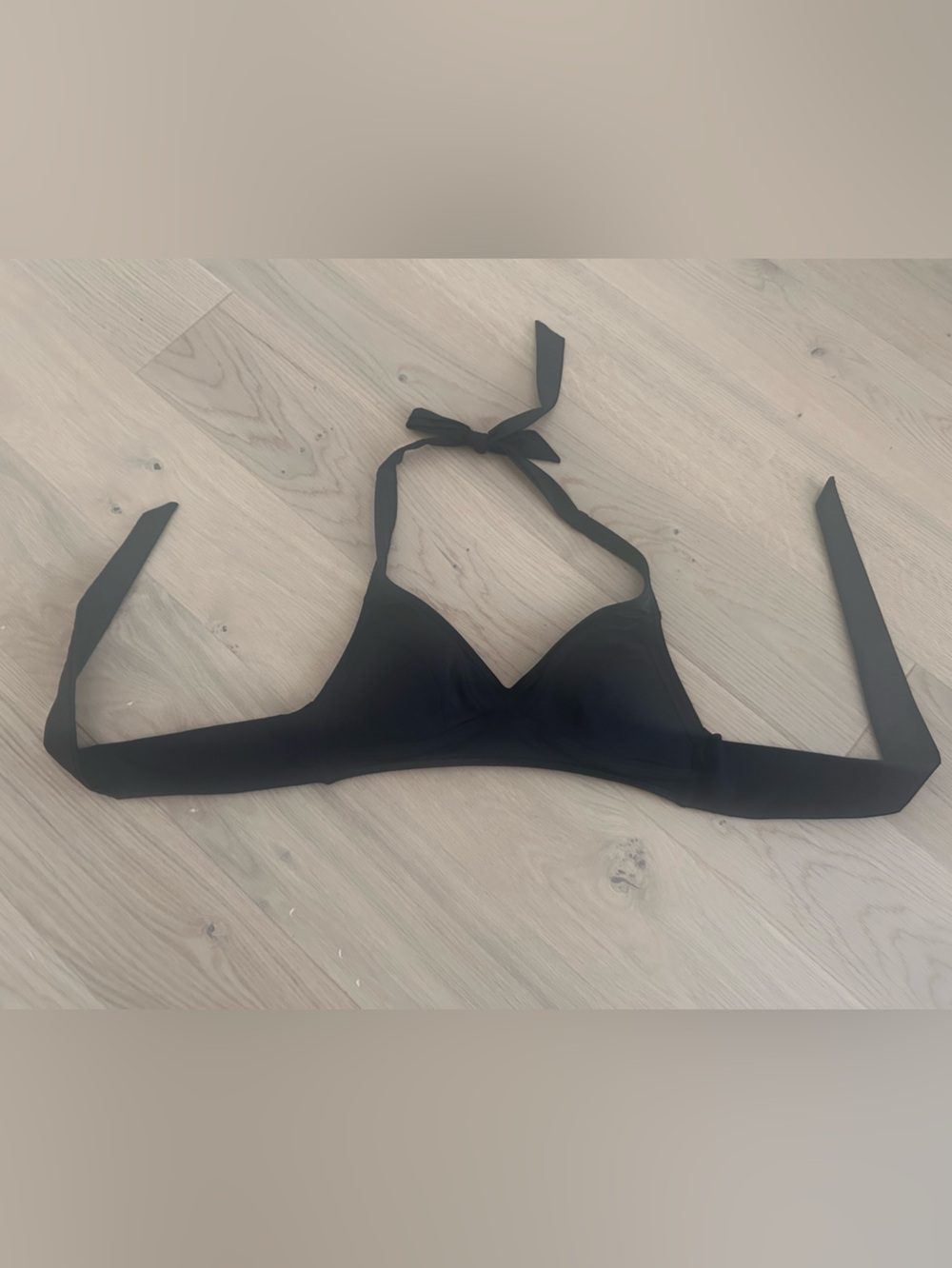 Title Nine Black Tie-Back Swim Top